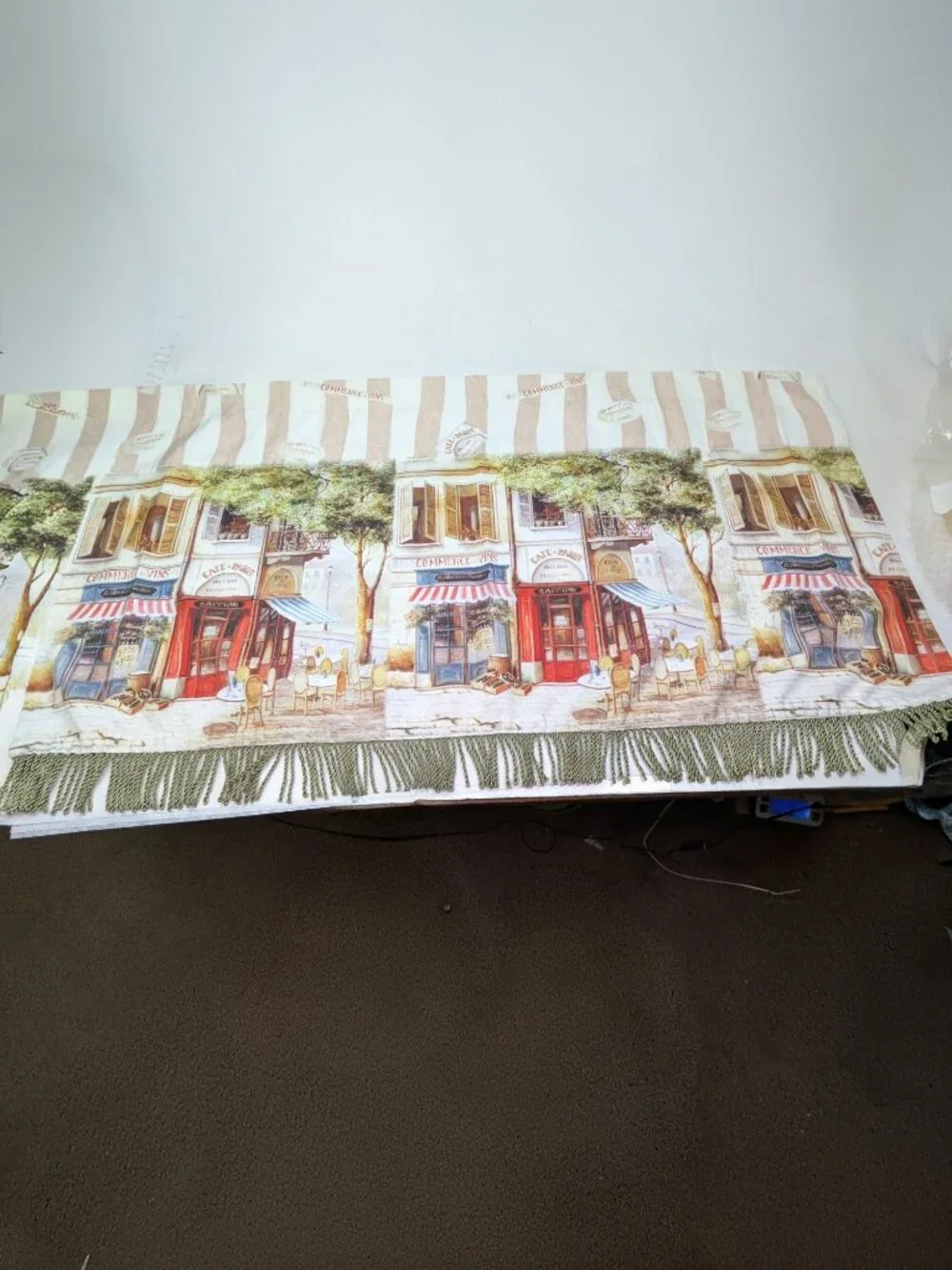 French Paris Cafe Bistro Window Valance Tier Curtains Pair Tweel Home 29